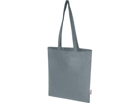 Bolsa Tote de 7 L de algodón reciclado de 140 g/m² con certificado GRS Madras Blend