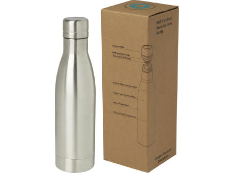 Bidón con aislamiento al vacío de 500 ml de cobre de acero inoxidable reciclado con certificación RCS Vasa