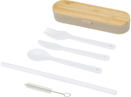 Set de cubiertos con tapa de bambú Runa