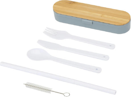 Set de cubiertos con tapa de bambú Runa