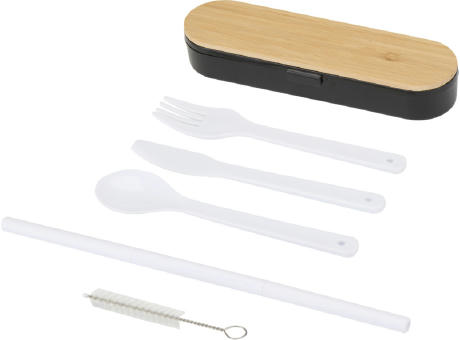 Set de cubiertos con tapa de bambú Runa