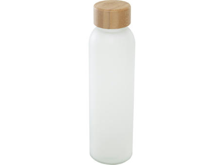 Botella de 500 ml de vidrio sodocálcico mate con tapa de bambú Lume