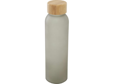 Botella de 500 ml de vidrio sodocálcico mate con tapa de bambú Lume