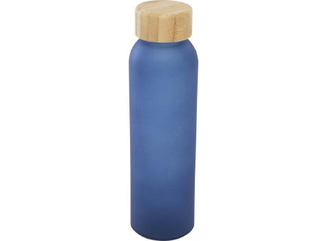 Botella de 500 ml de vidrio sodocálcico mate con tapa de bambú Lume