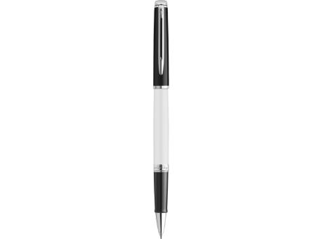 Rollerball con bloques de color y ribete plateado Hemisphere (tinta negra)
