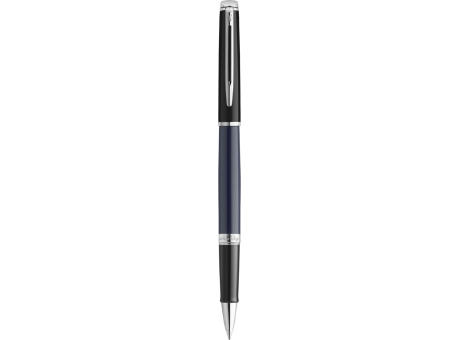 Rollerball con bloques de color y ribete plateado Hemisphere (tinta negra)