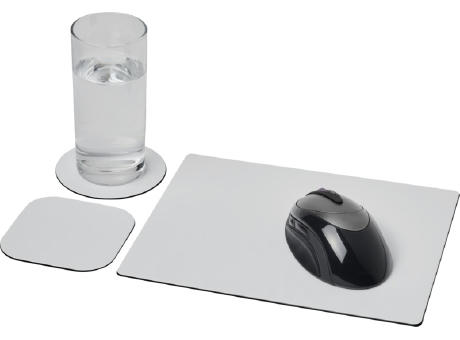 Combo 1 de alfombrilla para ratón y juego de posavasos Brite-Mat®