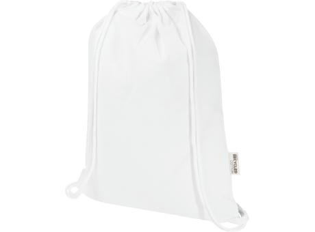 Bolsa de 5 L con cordón de algodón reciclado de 140 g/m² con certificado GRS Oregon Blend