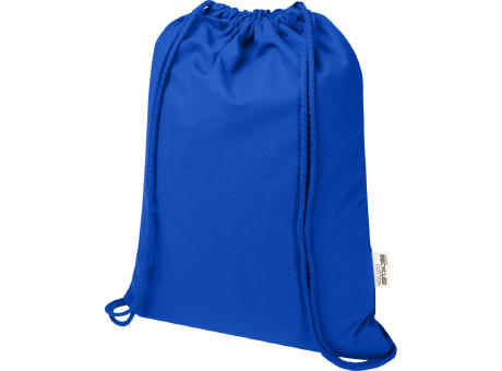 Bolsa de 5 L con cordón de algodón reciclado de 140 g/m² con certificado GRS Oregon Blend