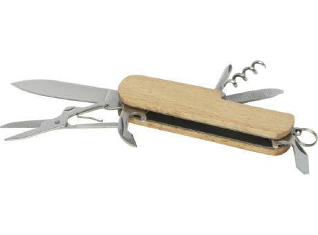 Navaja de bolsillo de 7 funciones y con mango de madera Richard