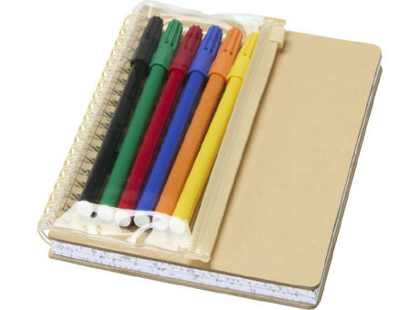 Set de cuaderno de tapa dura y rotuladores Squiggle B6