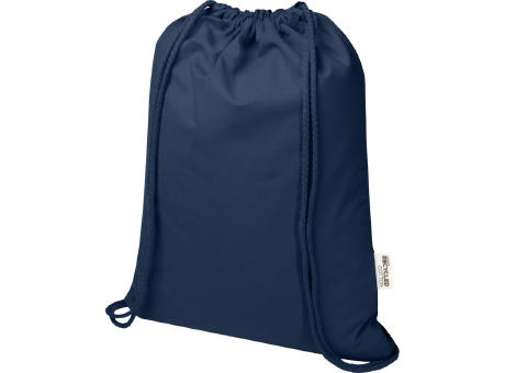 Bolsa de 5 L con cordón de algodón reciclado de 140 g/m² con certificado GRS Oregon Blend