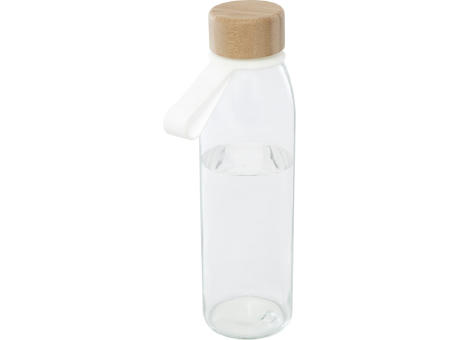 Botella de cristal de 500 ml con asa de silicona y tapa de bambú Porto