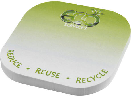 Notas adhesivas recicladas con forma cuadrada y esquinas redondeadas Sticky-Mate®