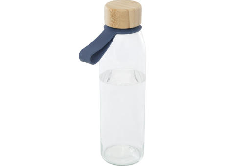 Botella de cristal de 500 ml con asa de silicona y tapa de bambú Porto