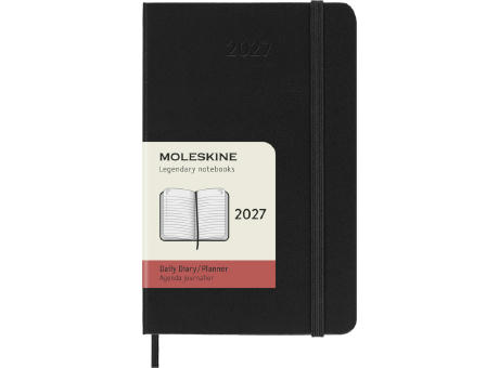 Agenda diaria de bolsillo de 12 meses con tapa dura Moleskine