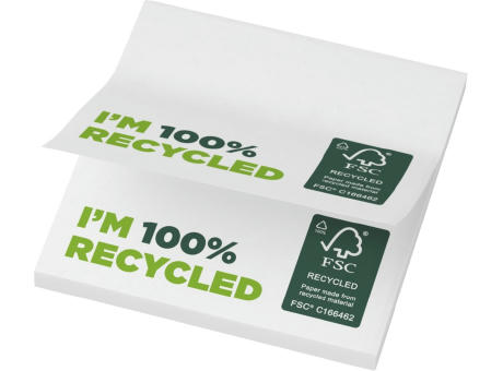 Bloc de notas adhesivas de papel reciclado de 75 x 75 mm Sticky-Mate® 