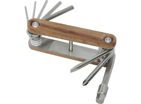 Multiherramienta para bicicletas de 8 funciones con mango de madera Fixie