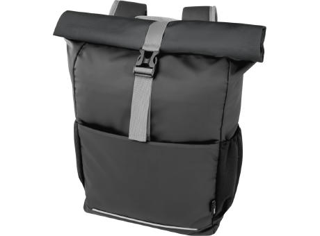 Bolsa enrollable para bicicleta resistente al agua de material reciclado GRS de 15" y 20 L Aqua
