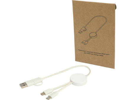 Cable 5 en 1 de plástico reciclado de 30 cm para sincronización de datos y carga rápida de 27 W Citala