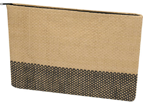 Neceser con cremallera de papel de paja Rhythm, 3 litros