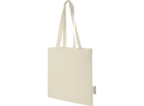 Bolsa Tote de algodón reciclado GRS de 140 g/m2 de 7 L Madras