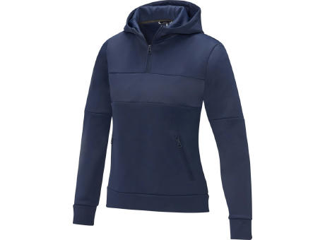 Sudadera anorak con capucha  con media cremallera para mujer 