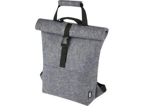 Bolsa para bicicleta enrollable de fieltro reciclado GRS de 13 L Felta