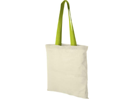 Bolsa Tote de algodón 100 g/m² con asas largas contrastadas Nevada