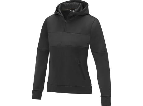 Sudadera anorak con capucha  con media cremallera para mujer 