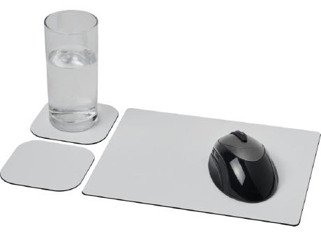 Combo 3 de alfombrilla para ratón y juego de posavasos Brite-Mat®
