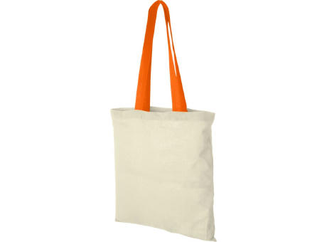 Bolsa Tote de algodón 100 g/m² con asas largas contrastadas Nevada