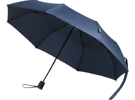 Paraguas Agnes de 53 cm, plegable y con apertura automática, fabricado en RPET