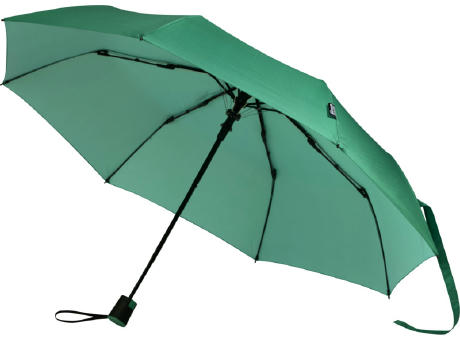 Paraguas Agnes de 53 cm, plegable y con apertura automática, fabricado en RPET