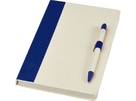 Set de libreta de referencia de tamaño A5 y bolígrafo fabricados con cartones de leche reciclados Dairy Dream