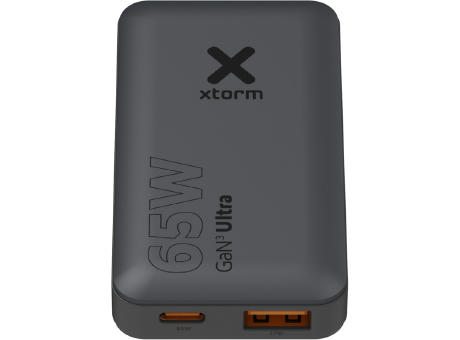 Cargador de viaje de carga rápida de 65 W con cable y estuche Xtorm