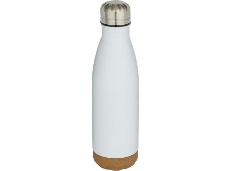 Botella de 500 ml de acero inoxidable con aislamiento y doble pared con detalles de corcho Cove