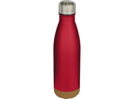 Botella de 500 ml de acero inoxidable con aislamiento y doble pared con detalles de corcho Cove