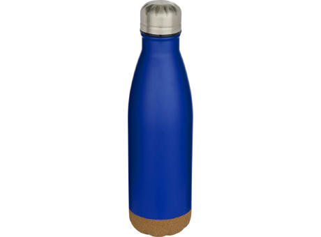 Botella de 500 ml de acero inoxidable con aislamiento y doble pared con detalles de corcho Cove