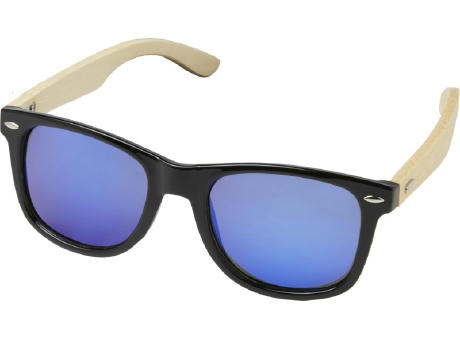 Gafas de sol polarizadas con cristal de espejo de PET reciclado/bambú en caja de regalo Taiyō