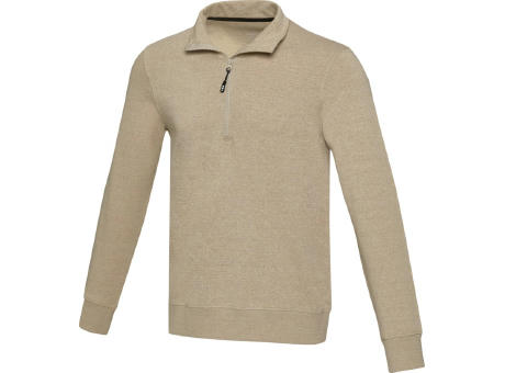 Sudadera unisex de material reciclado con cremallera 1/4 Aware™ de 280 g/m² Tin