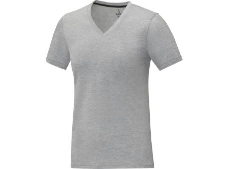 Camiseta de manga corta y cuello en V para mujer 