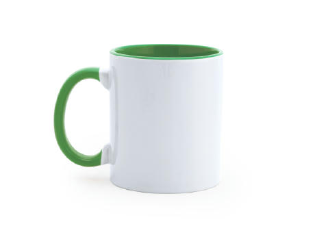 TAZA SUBLIMACION MANGO BLANCO/VERDE HELECHO