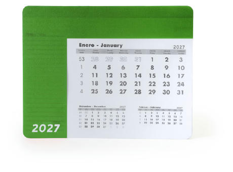 ALFOMBRILLA CALENDARIO SERBAL VERDE HELECHO