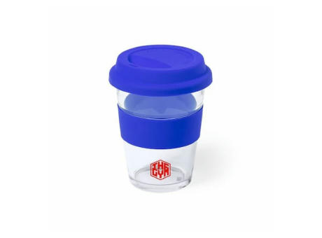 Vaso de cristal con silicona