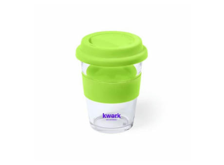 Vaso de cristal con silicona