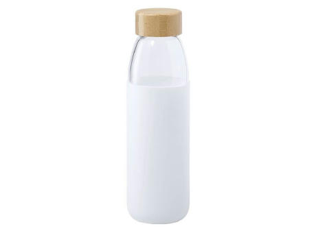 Botella de cristal con funda protectora