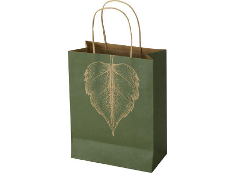 Bolsa de papel Kraft de 120 g/m² con asas trenzadas - 18 x 9 x 23 cm