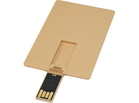 USB con forma de tarjeta de crédito rectangular biodegradable