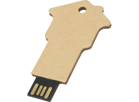 Memoria USB 2.0 de papel reciclado en forma de casa